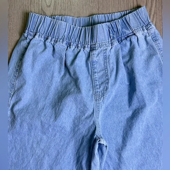 Women’s High Waist Wide Leg Light Blue Jeans 100% Cotton Size Medium - Picture 4 of 13